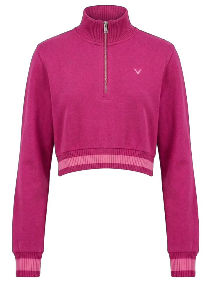 Women's Lightweight Cropped Quarter Zip Golf Jacket