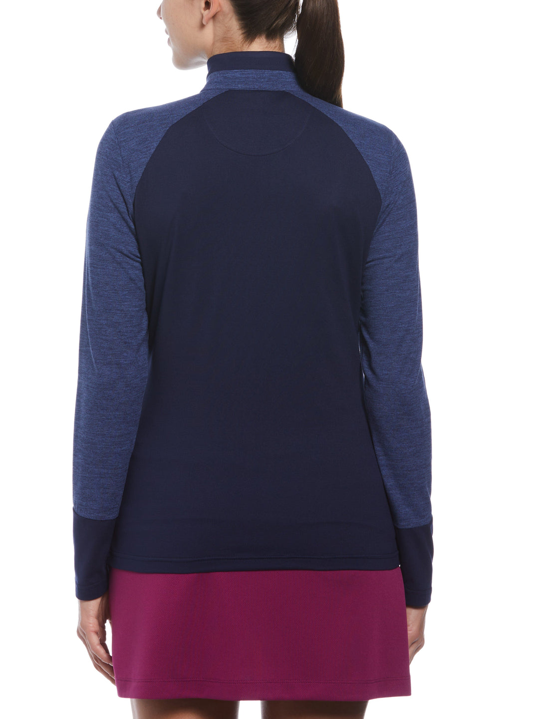 Women's Lightweight Lux Touch Full Zip with Heather Piecings