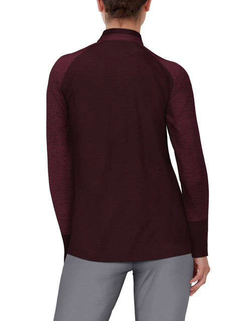 Women's Lightweight Lux Touch Full Zip with Heather Piecings
