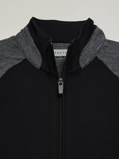 Women's Lightweight Lux Touch Full Zip with Heather Piecings