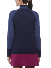 Women's Lightweight Lux Touch Full Zip with Heather Piecings