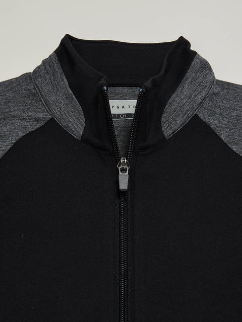 Women's Lightweight Lux Touch Full Zip with Heather Piecings