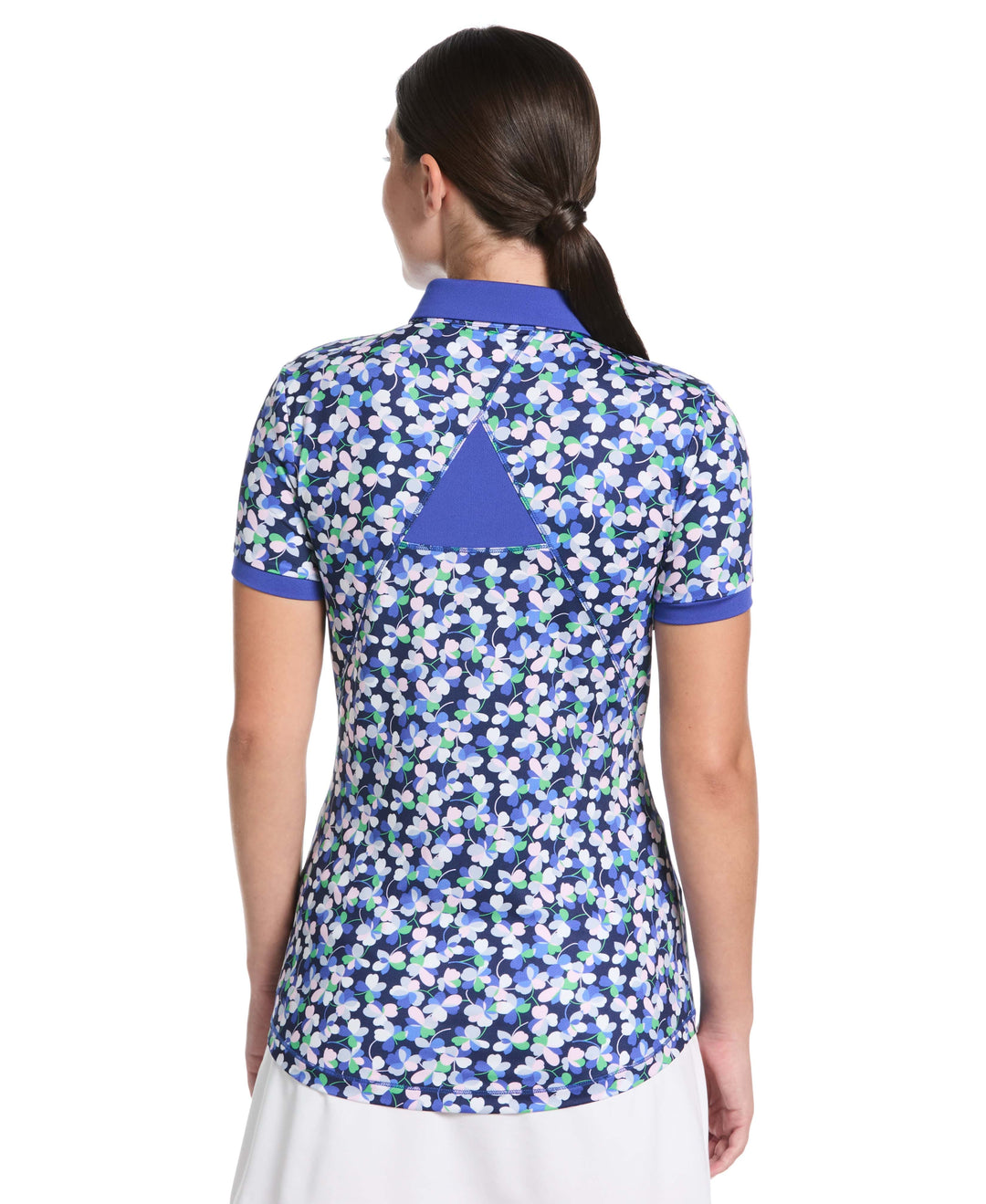 Mesh Detail Short Sleeve Golf Polo (Dazzling Blue) 