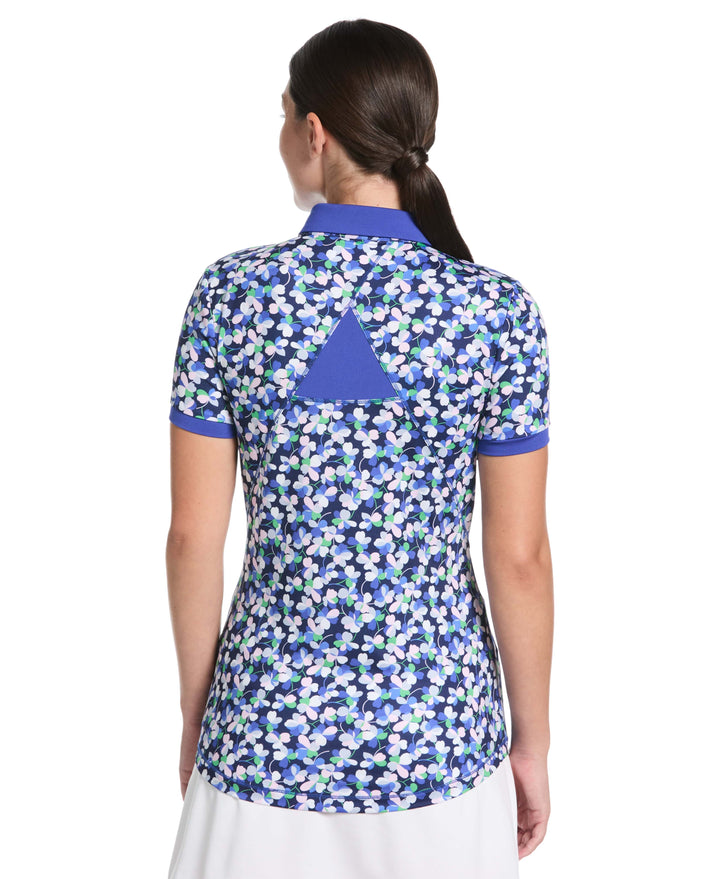 Mesh Detail Short Sleeve Golf Polo (Dazzling Blue) 