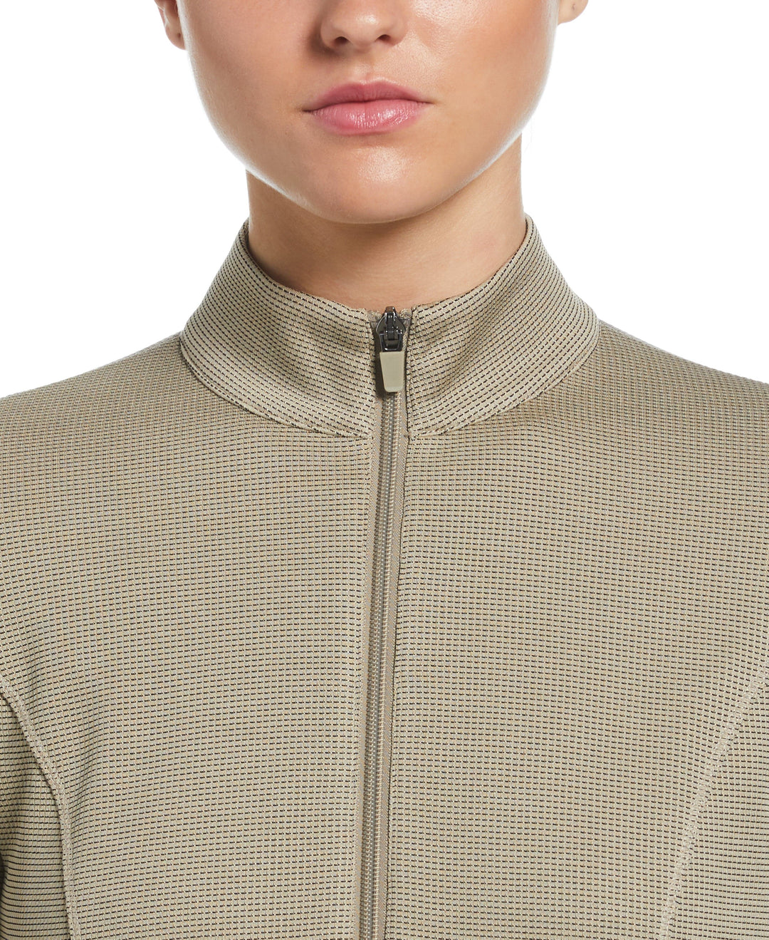 Midweight Layering Full Zip Golf Jacket (Plaza Taupe) 