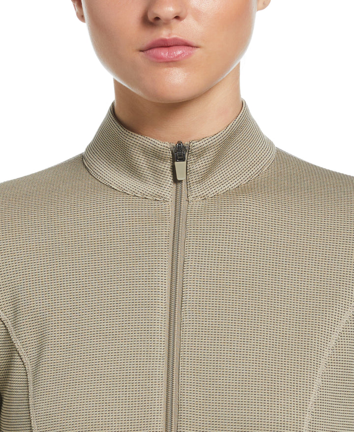 Midweight Layering Full Zip Golf Jacket (Plaza Taupe) 