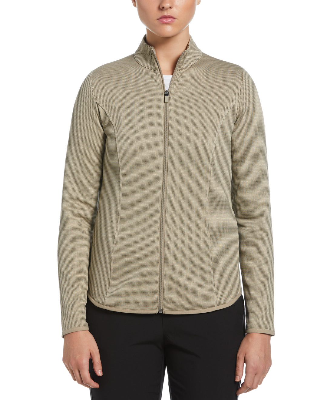 Midweight Layering Full Zip Golf Jacket (Plaza Taupe) 