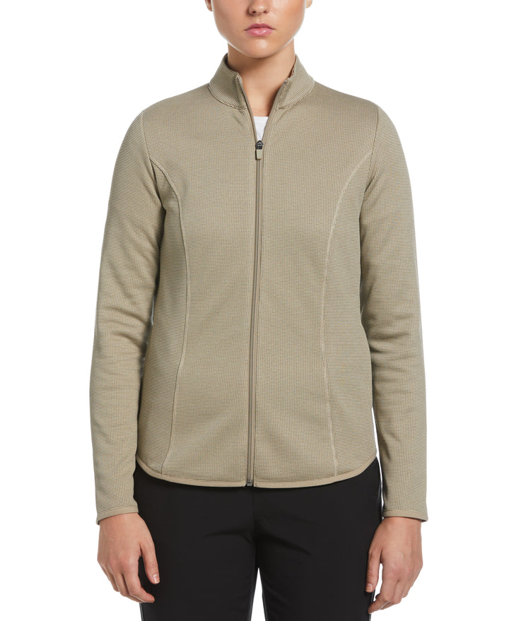 Midweight Layering Full Zip Golf Jacket (Plaza Taupe) 