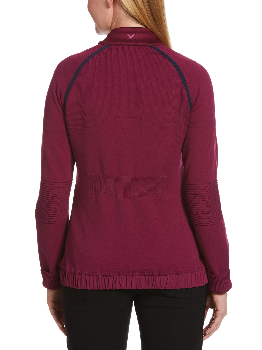 Women's Midweight Mixed Media Full Zip Sweater