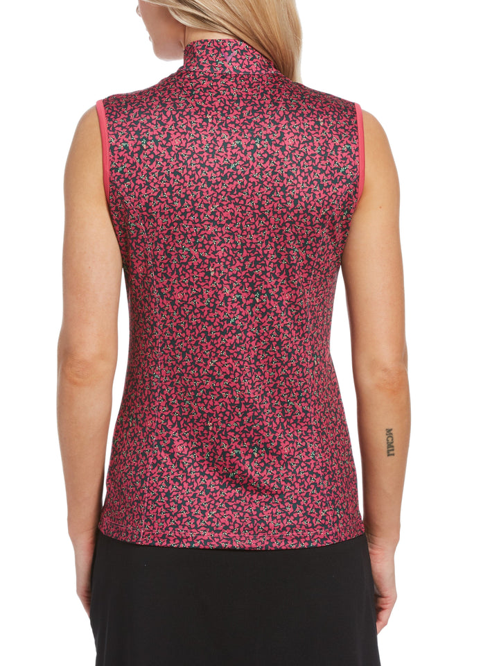 Women's Mini Floral Print Golf Polo