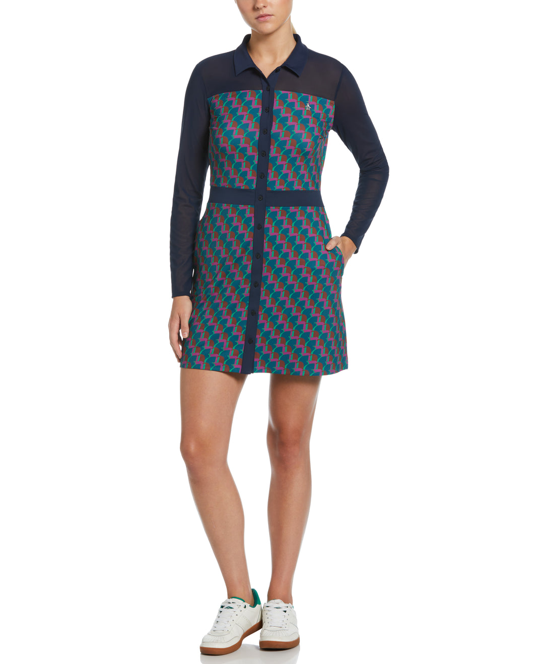 Penguin Print Dress (Black Iris) 
