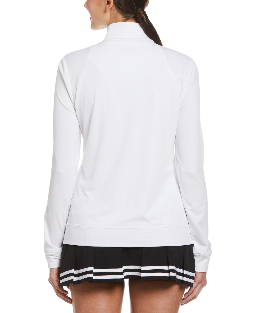 Womens Performance Track Style Tennis Jacket (Bright White) 