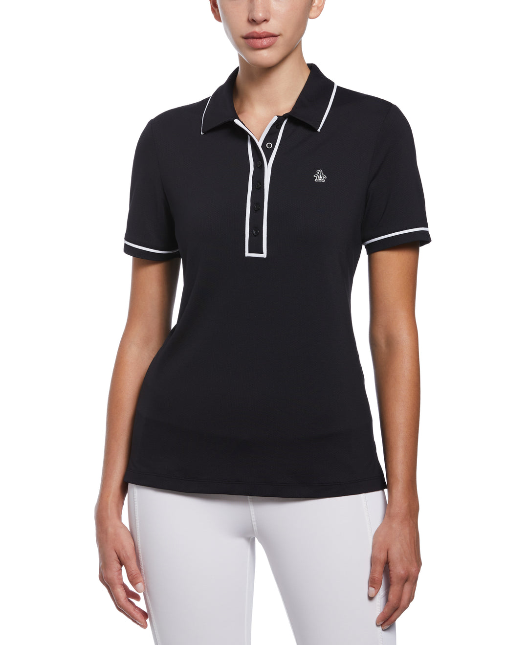 Performance Veronica Short Sleeve Golf Polo Shirt (Caviar) 
