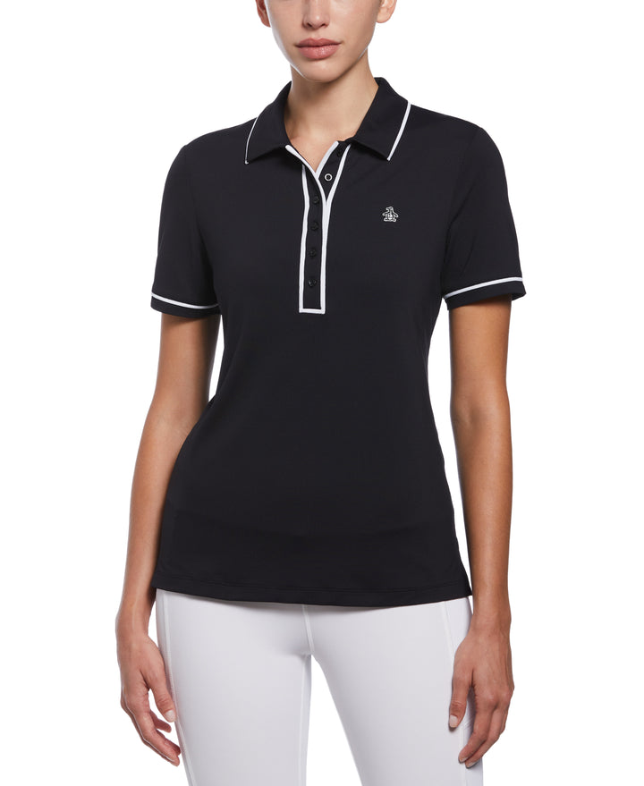Performance Veronica Short Sleeve Golf Polo Shirt (Caviar) 