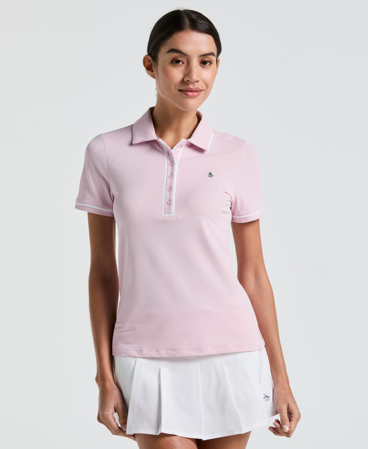 Performance Veronica Short Sleeve Golf Polo Shirt (Charm Pink) 