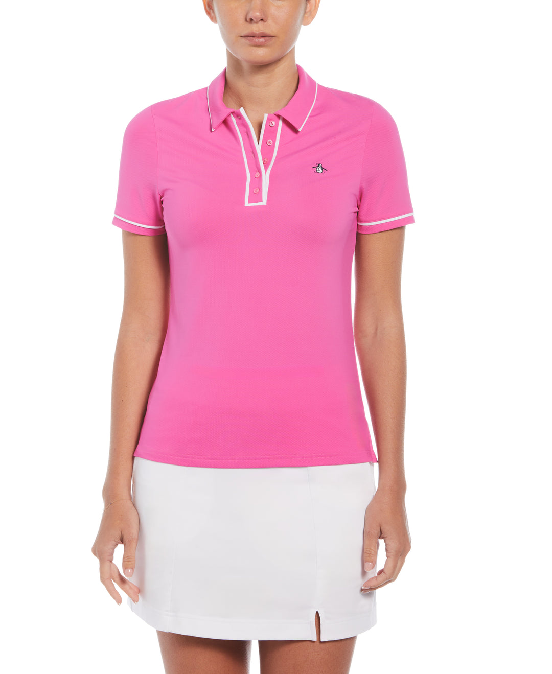 Performance Veronica Short Sleeve Golf Polo Shirt (Cheeky Pink) 