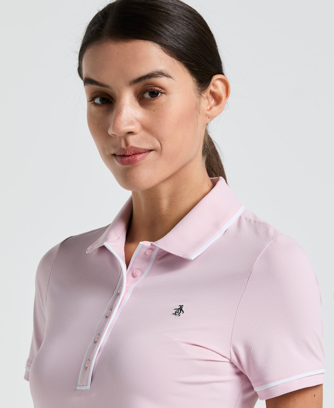 Performance Veronica Short Sleeve Golf Polo Shirt (Charm Pink) 