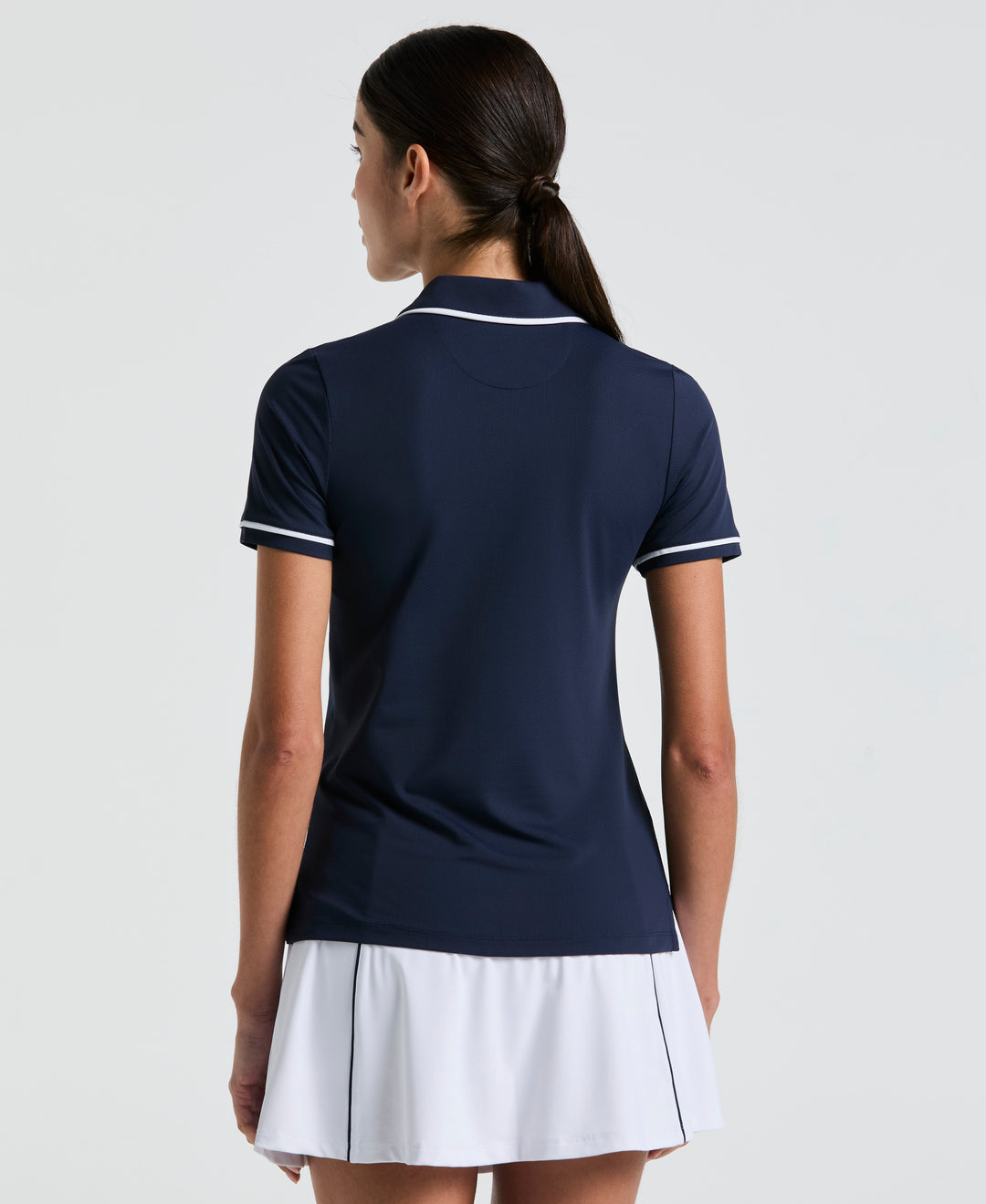 Performance Veronica Short Sleeve Golf Polo Shirt (Black Iris) 