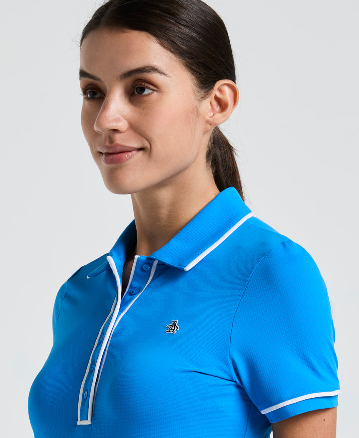 Performance Veronica Short Sleeve Golf Polo Shirt (French Blue) 