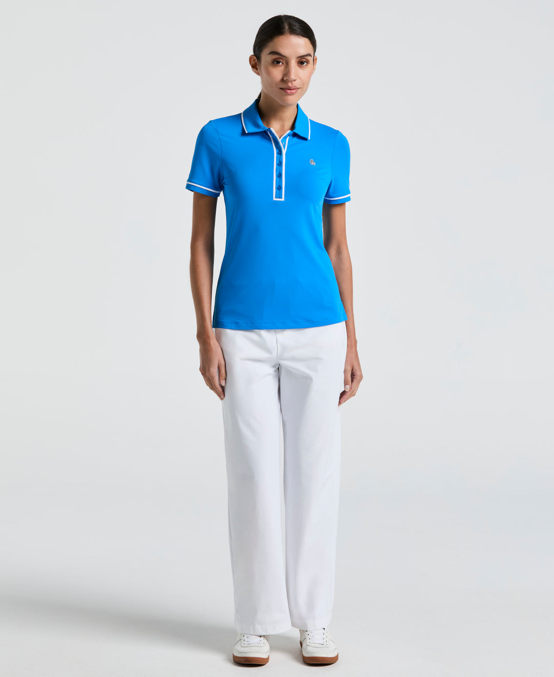 Performance Veronica Short Sleeve Golf Polo Shirt (French Blue) 