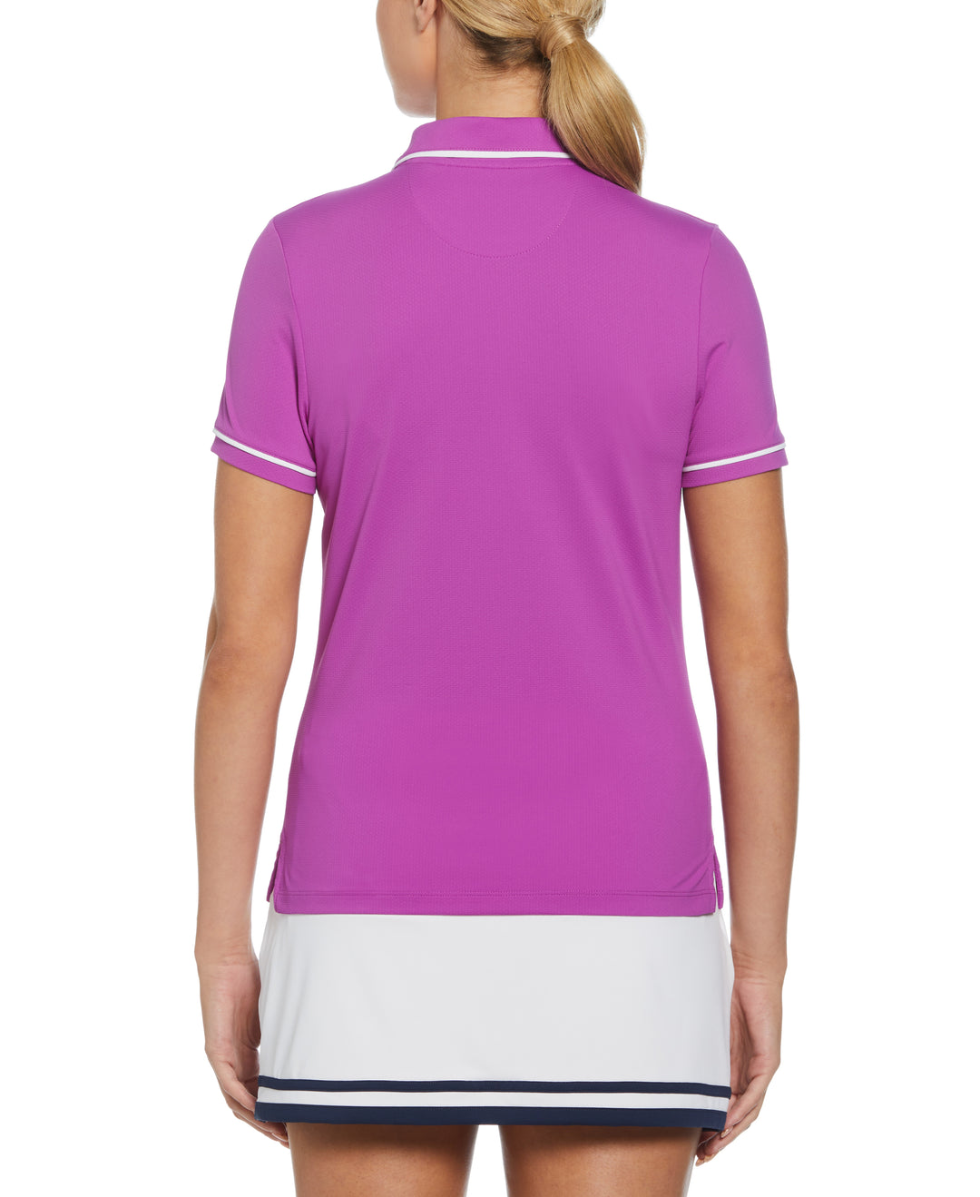 Performance Veronica Short Sleeve Golf Polo Shirt (Purple Cactus Flower) 