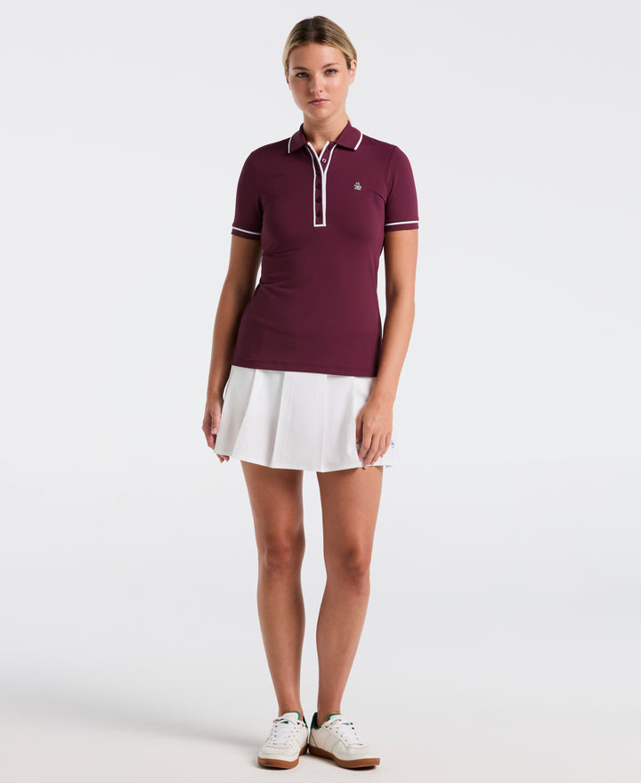 Performance Veronica Short Sleeve Golf Polo Shirt (Mauve Wine) 