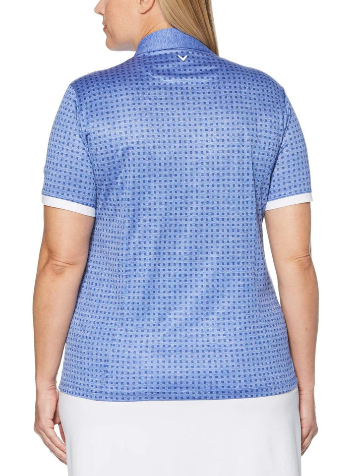 Women's Plus Mini Geo Print Polo