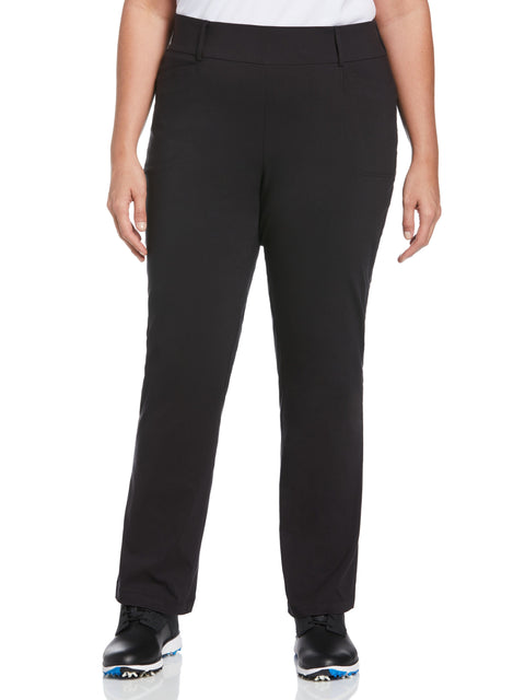 Callaway Apparel Women's Plus Pull-On Stretch Tech Flat Front Golf Pant