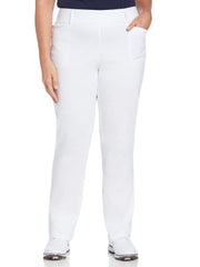 Pull-On Stretch Tech Flat Front Golf Pant (Brilliant White) 