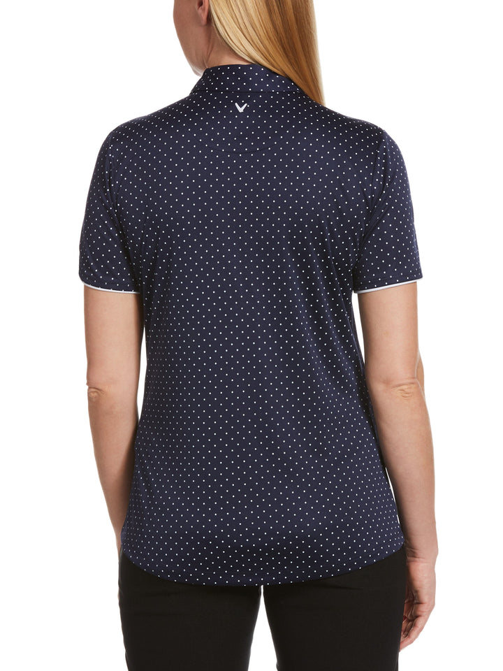 Women's Polka Dot Polo-Polos-Callaway