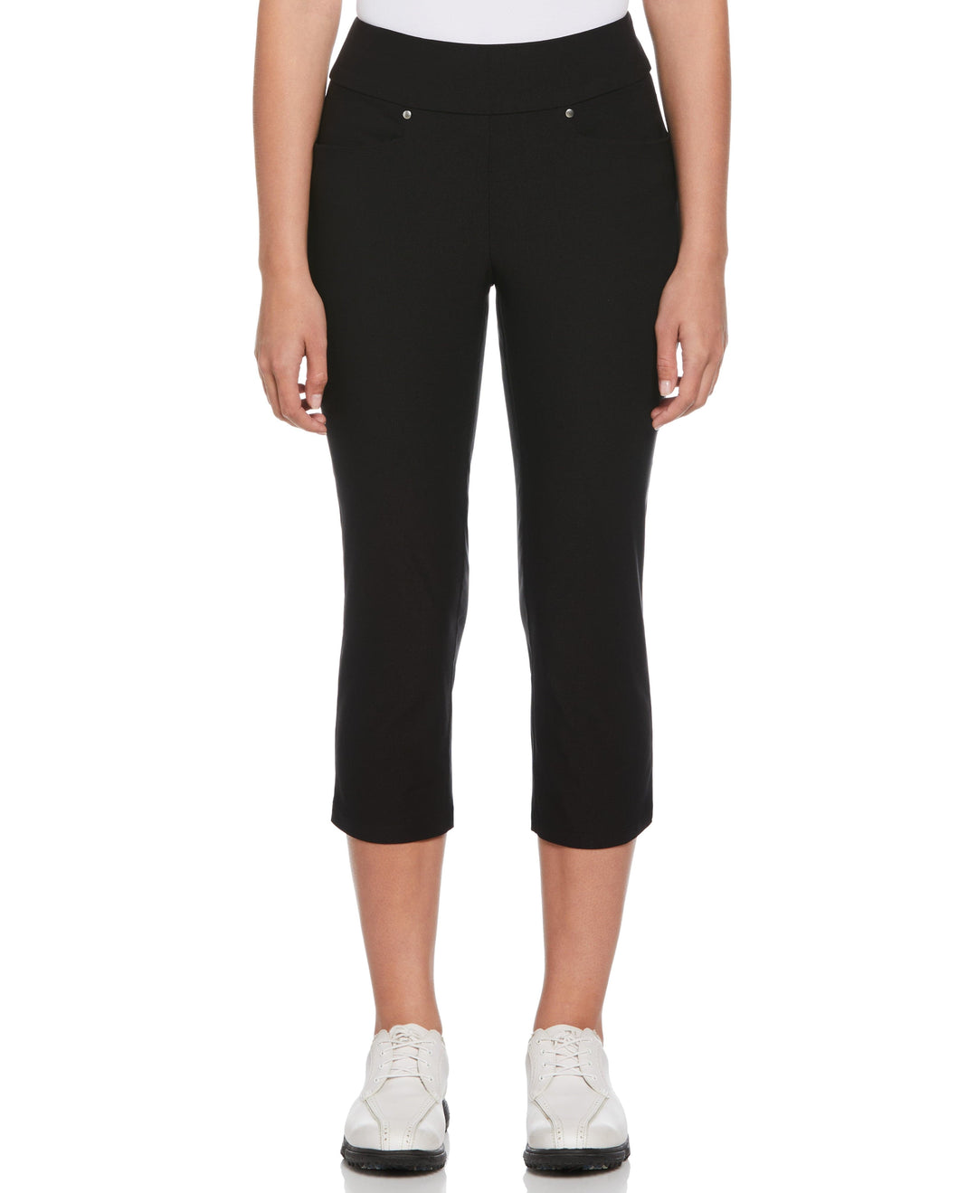 Pull-On 22" Capris Women's Golf Pants, White, XS Pull-On 22" Capris Women's Golf Pants, White, XS