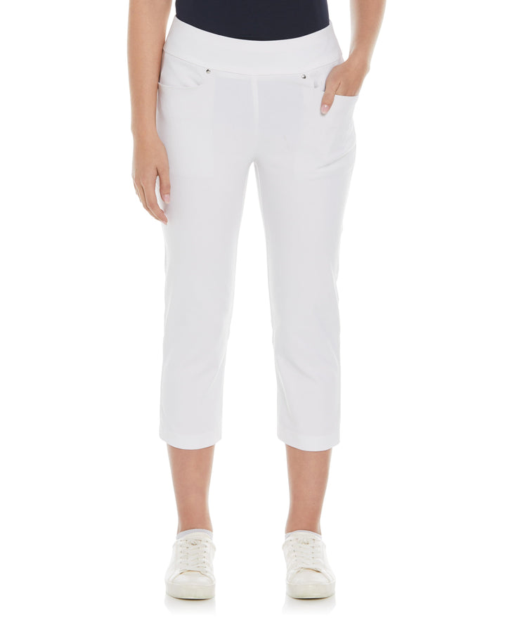 Pull-On Golf Capri Pant (Bright White) 
