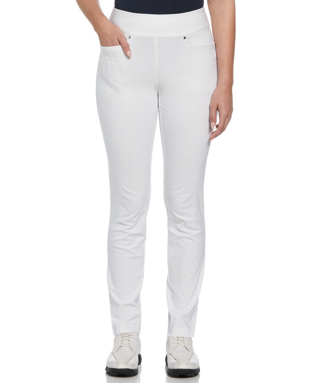 Plus Size Pull-On Golf Pant (Bright White) 