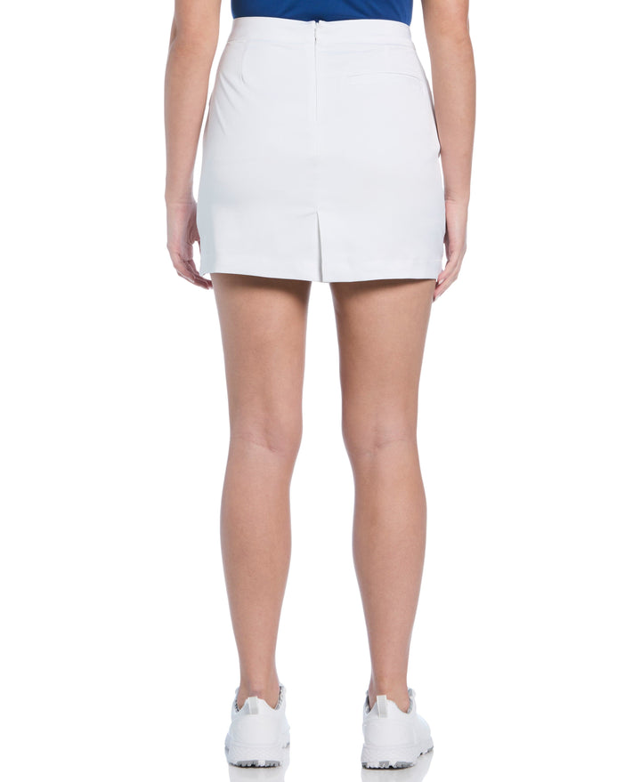 16" PULL-ON KNIT TRICOT SKORT (Bright White) 