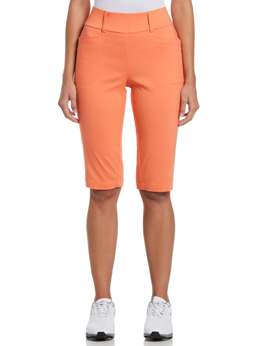 Women's Pull-On Stretch Tech Bermuda Golf Shorts (Persimmon) 