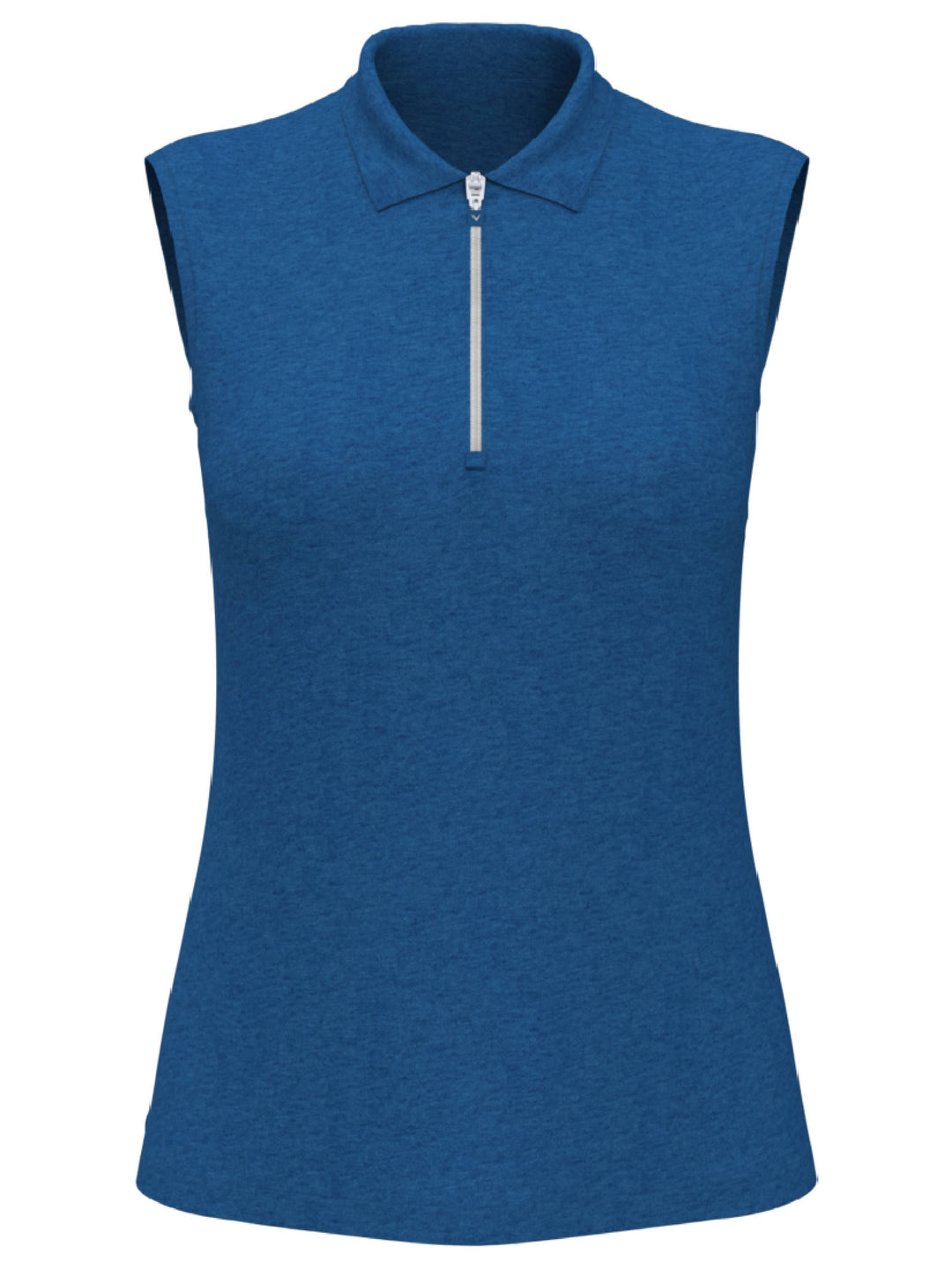 Women's Quarter Zip Heather Sleeveless Golf Polo