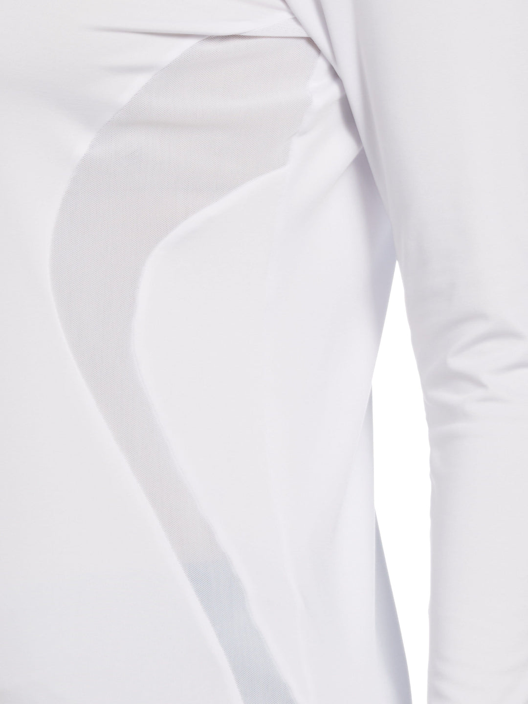 1/4 Zip Layering Long Sleeve Golf Shirt (Bright White) 