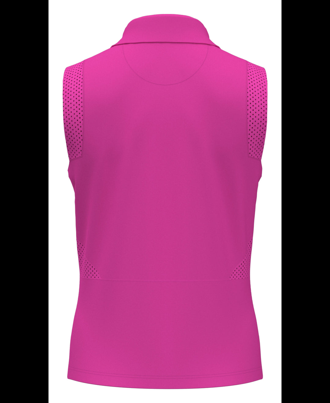 1/4 Zip Mesh Block Sleeveless Golf Polo Shirt (Cheeky Pink) 