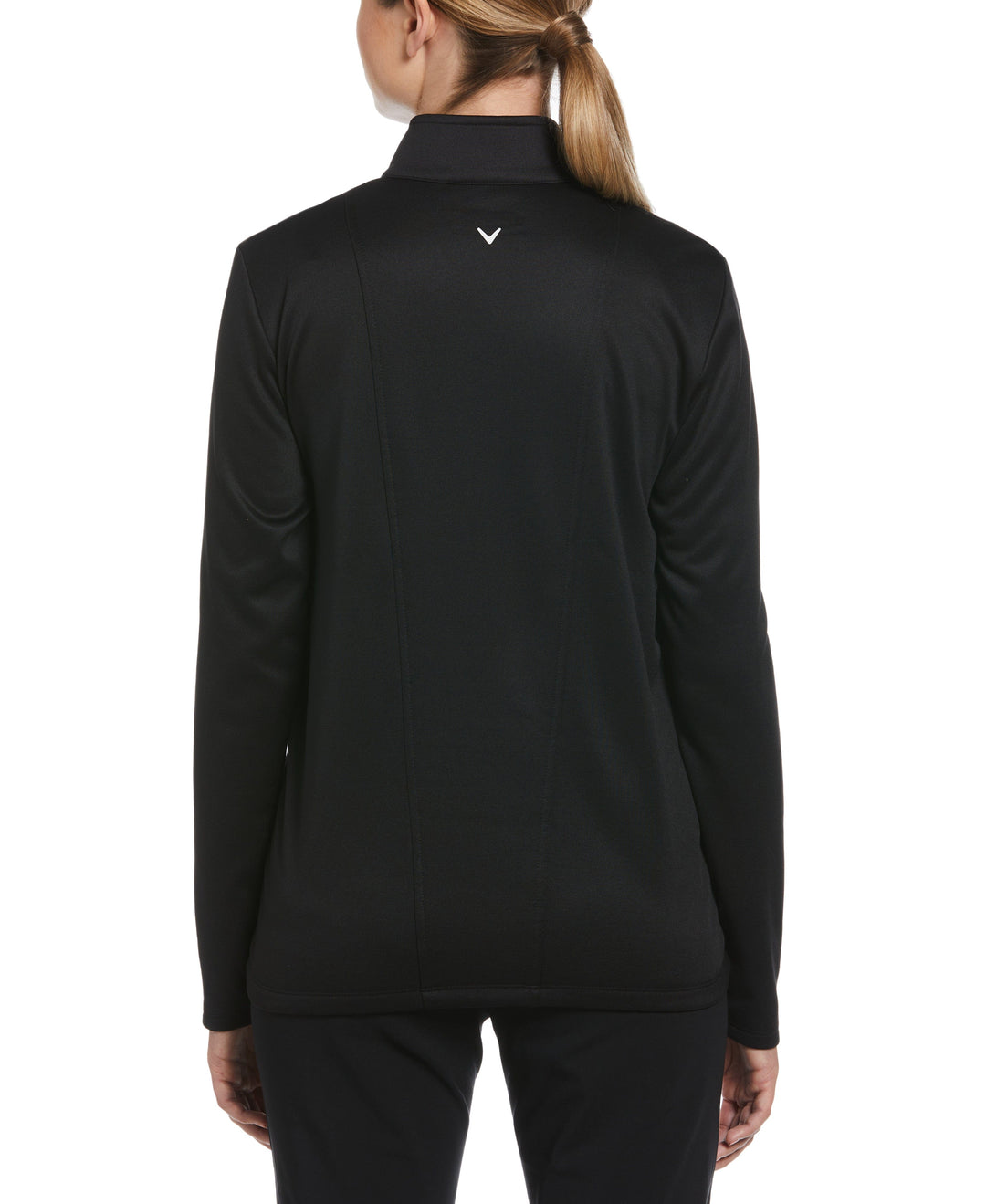 Womens 1/4 Zip Pullover (Caviar) 