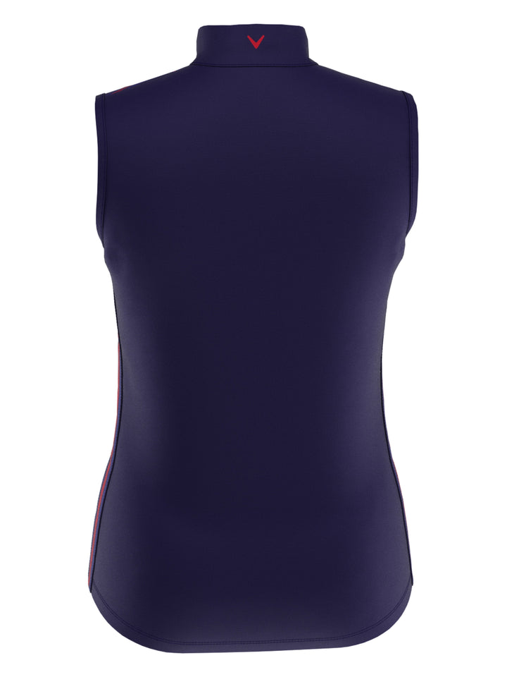Women's Quarter Zip Sleeveless Engineered Print Polo
