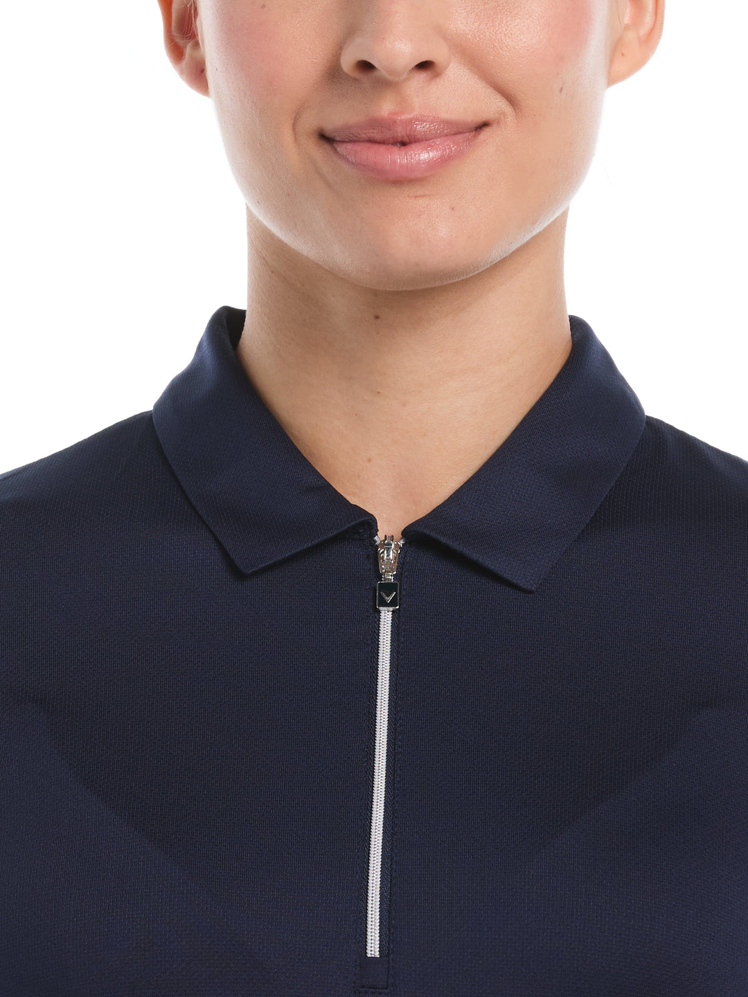 Women's Quarter Zip Solid Golf Polo