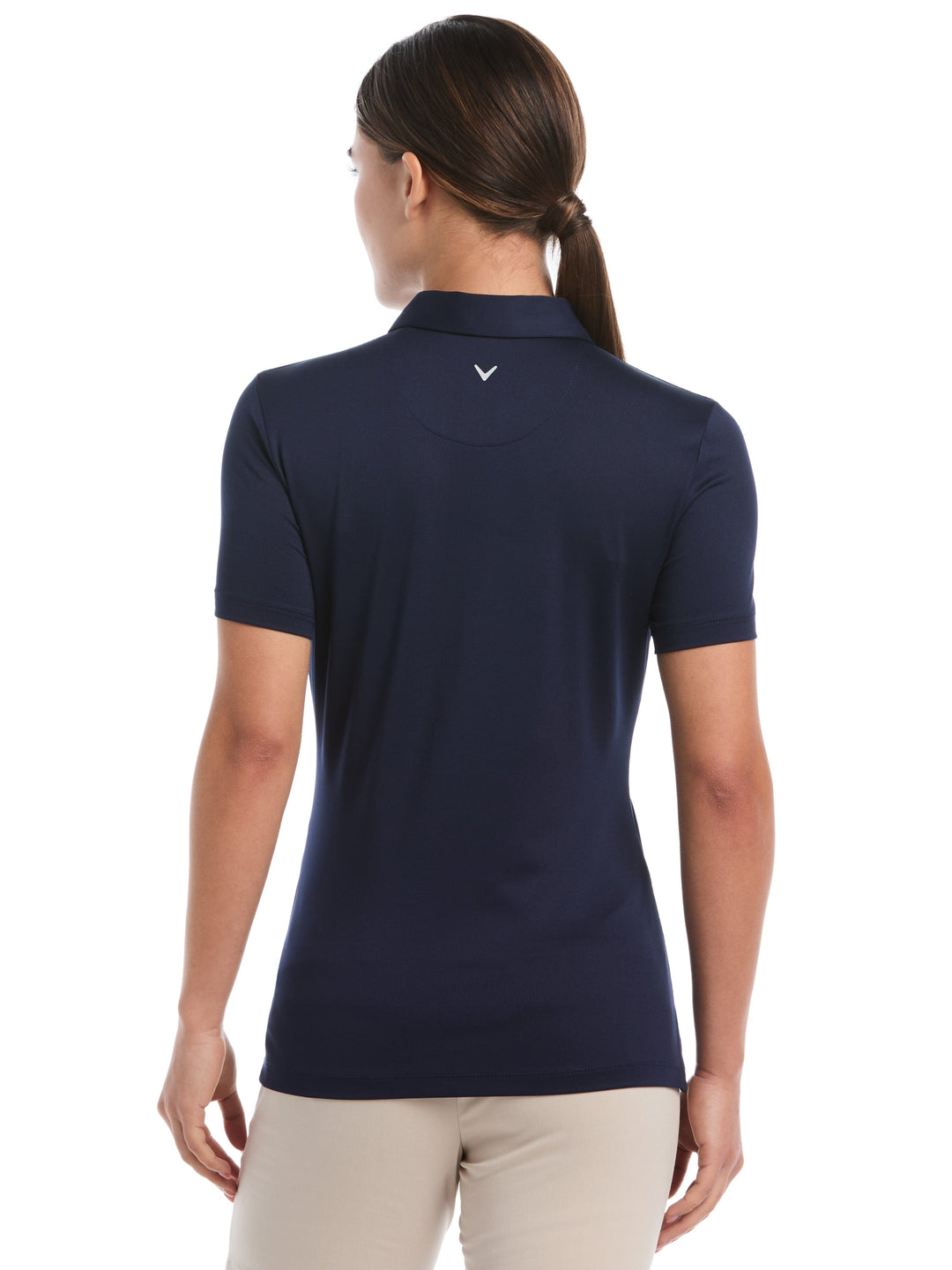 Women's Quarter Zip Solid Golf Polo