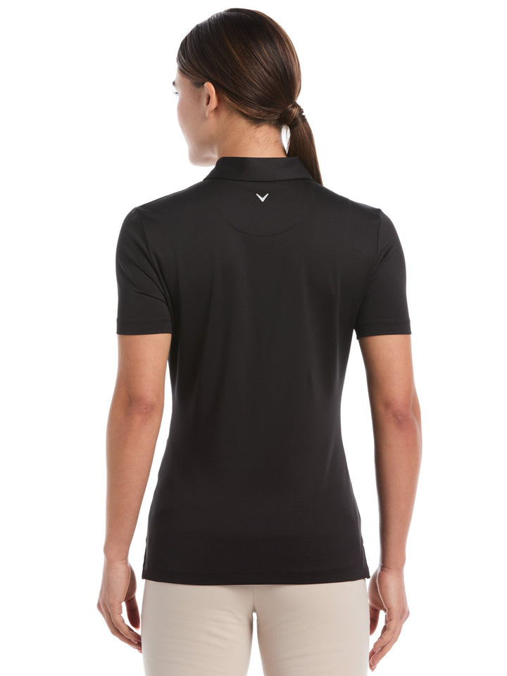 Women's Quarter Zip Solid Golf Polo