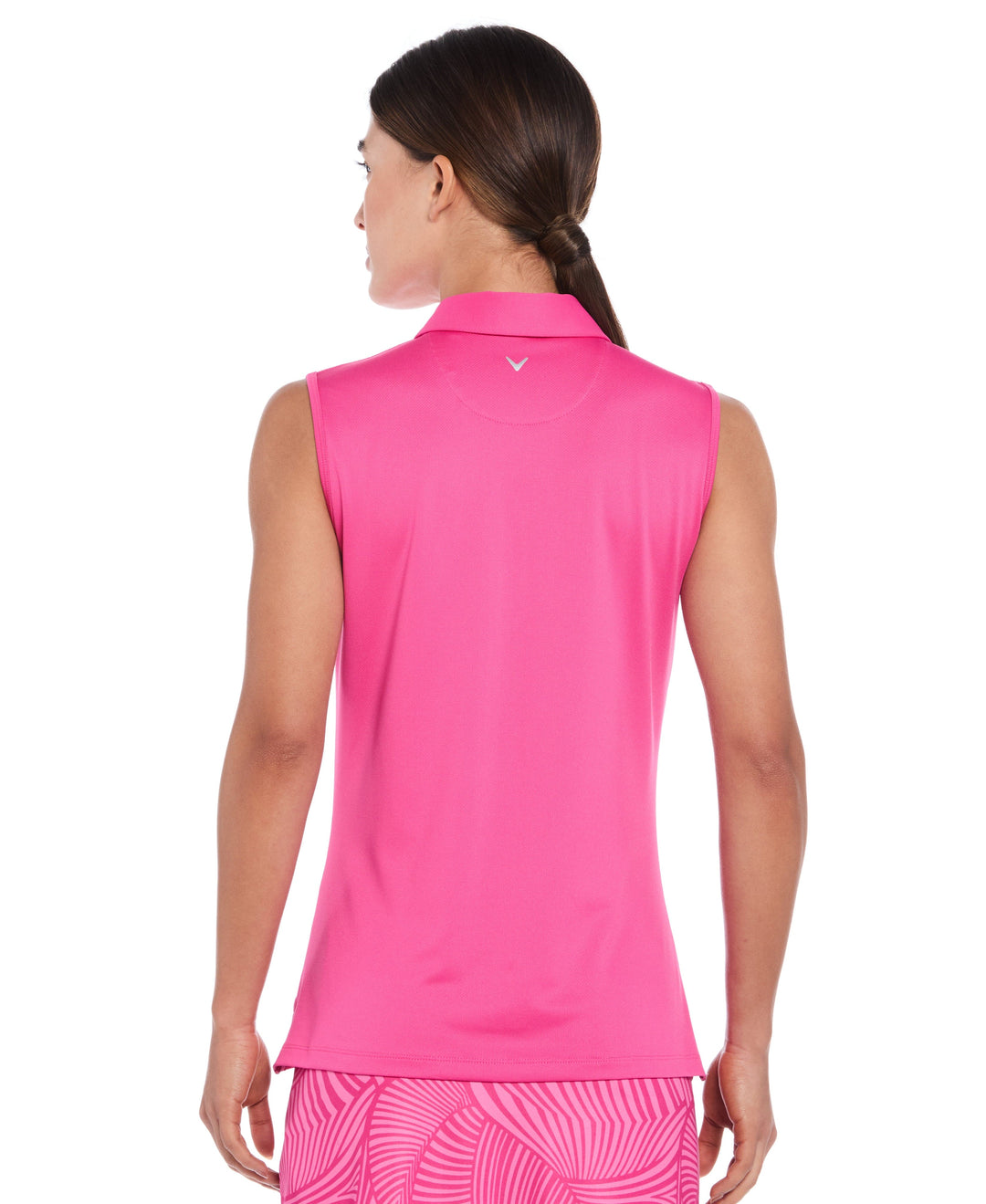 1/4 Zip Solid Golf Polo (Fuchsia Purple) 