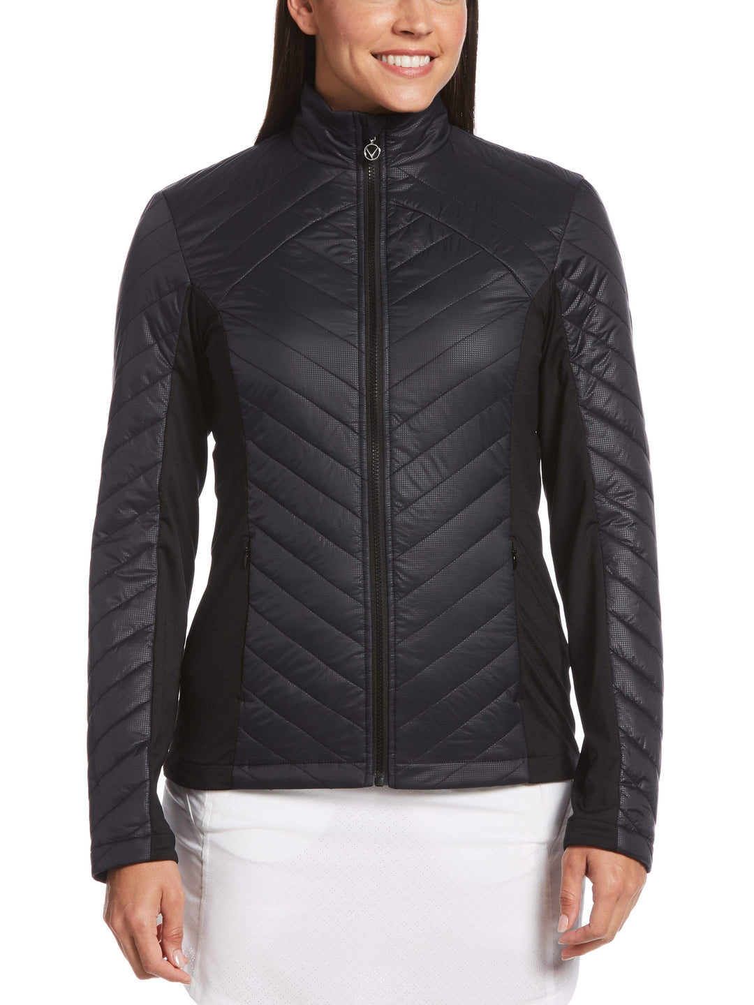 Women's Quilted Mixed Media Jacket