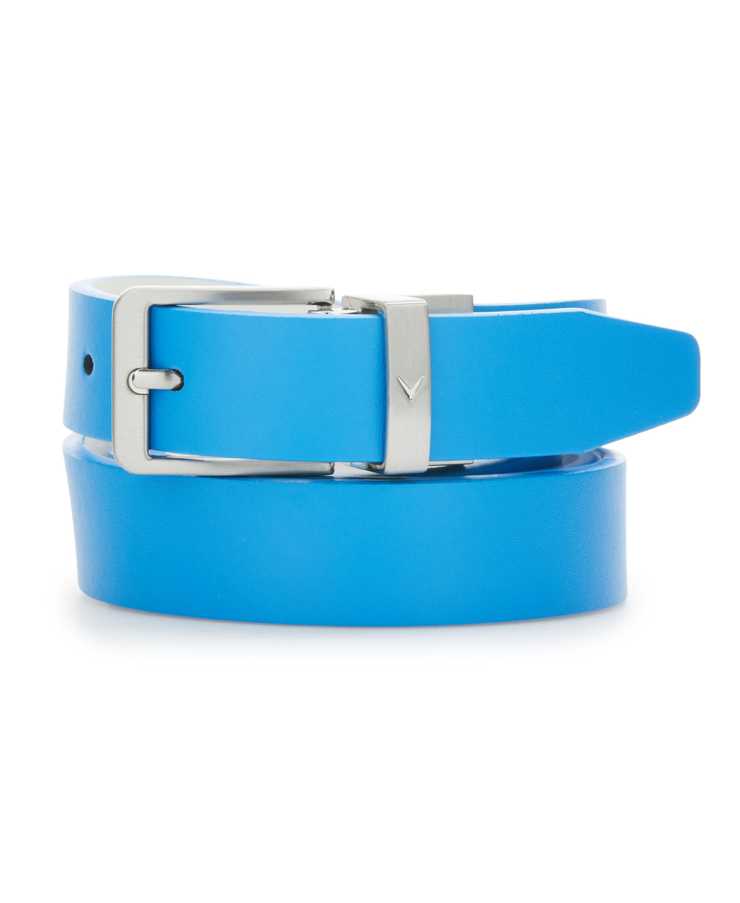 Ladies Reversible Sleek Modern Belt (Ibiza Blue/White) 