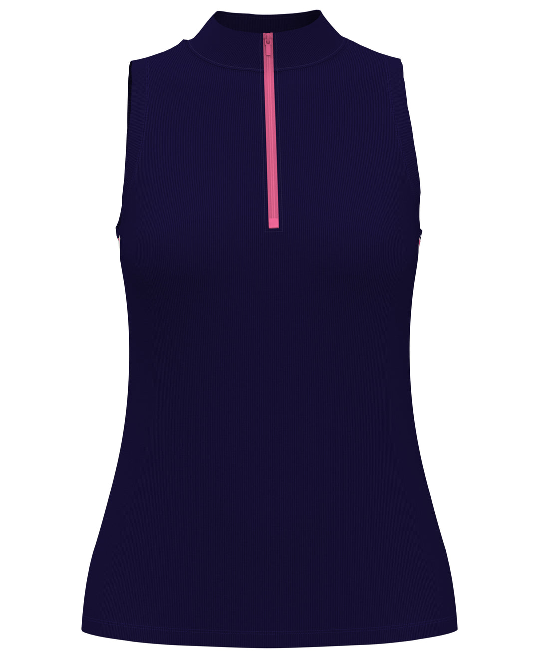 Ribbed Color Block Golf Shirt (Peacoat) 