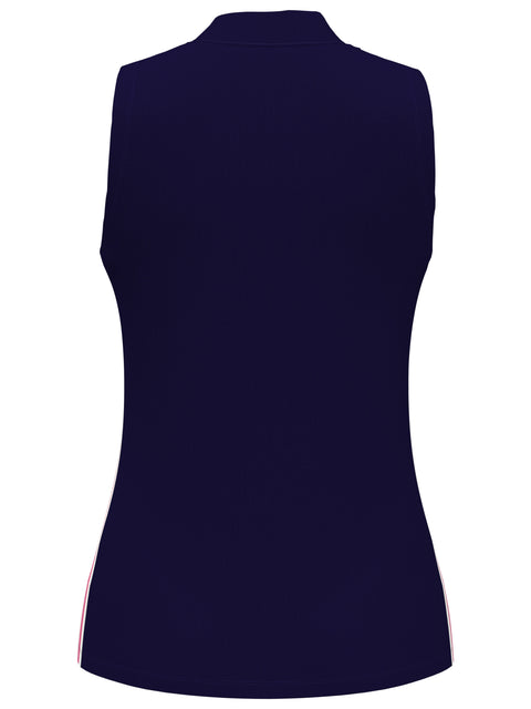 Ribbed Color Block Golf Shirt (Peacoat) 
