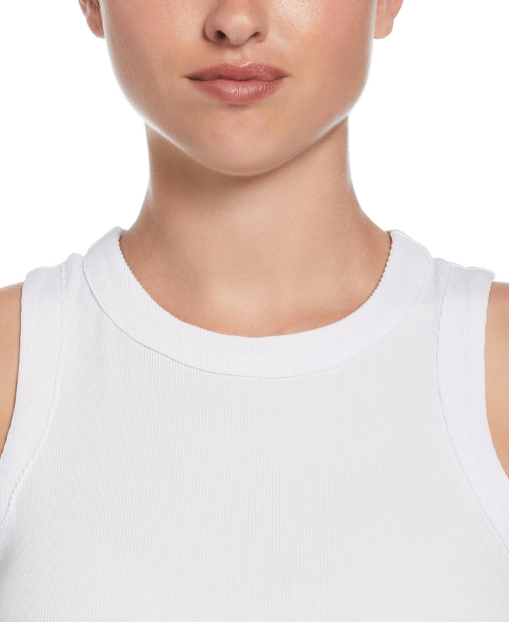 Ribbed Tennis Tank Top (Bright White) 