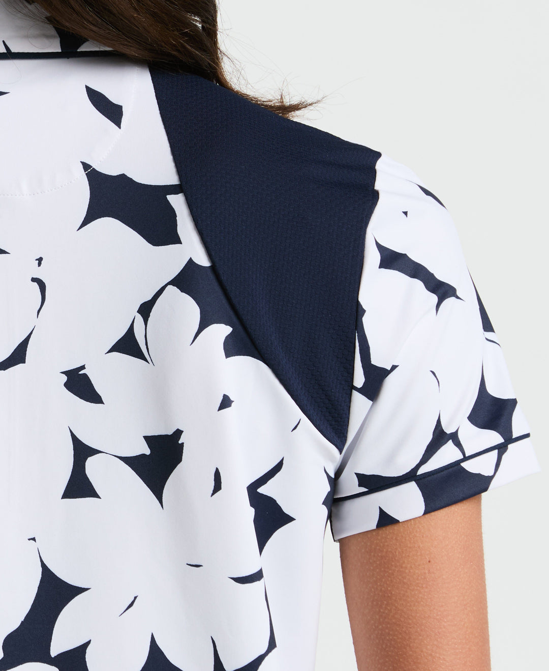 Riviera Floral Golf Polo (Black Iris) 